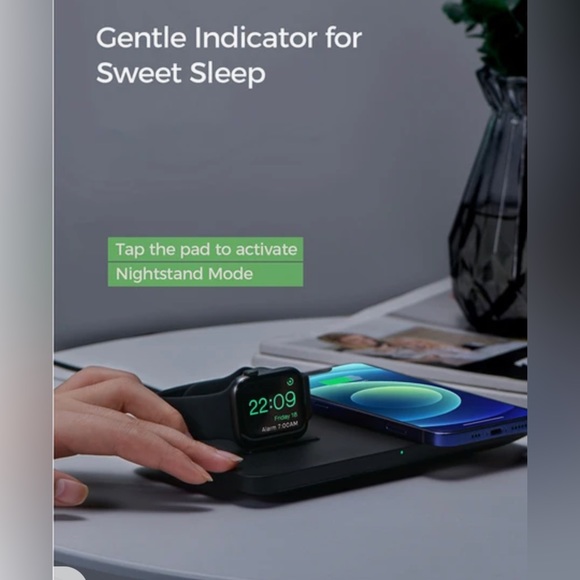 Seneo 2in1 Wireless Charger PA150A for All Qi enabled iPhones & Apple Watch - Picture 8 of 13